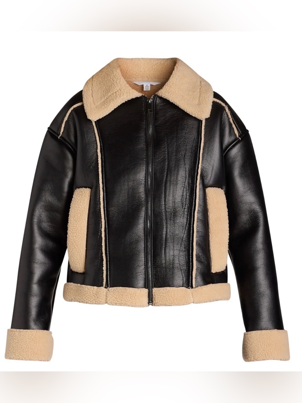 Time and Tru Bonded Faux Shearling Bomber Jacket look Plus size 2x